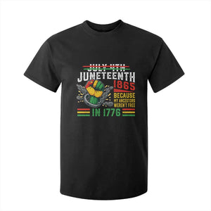 Juneteenth 1865 Because My Ancestors Weren't Free In 1776 T Shirt For Kid Break The Chains