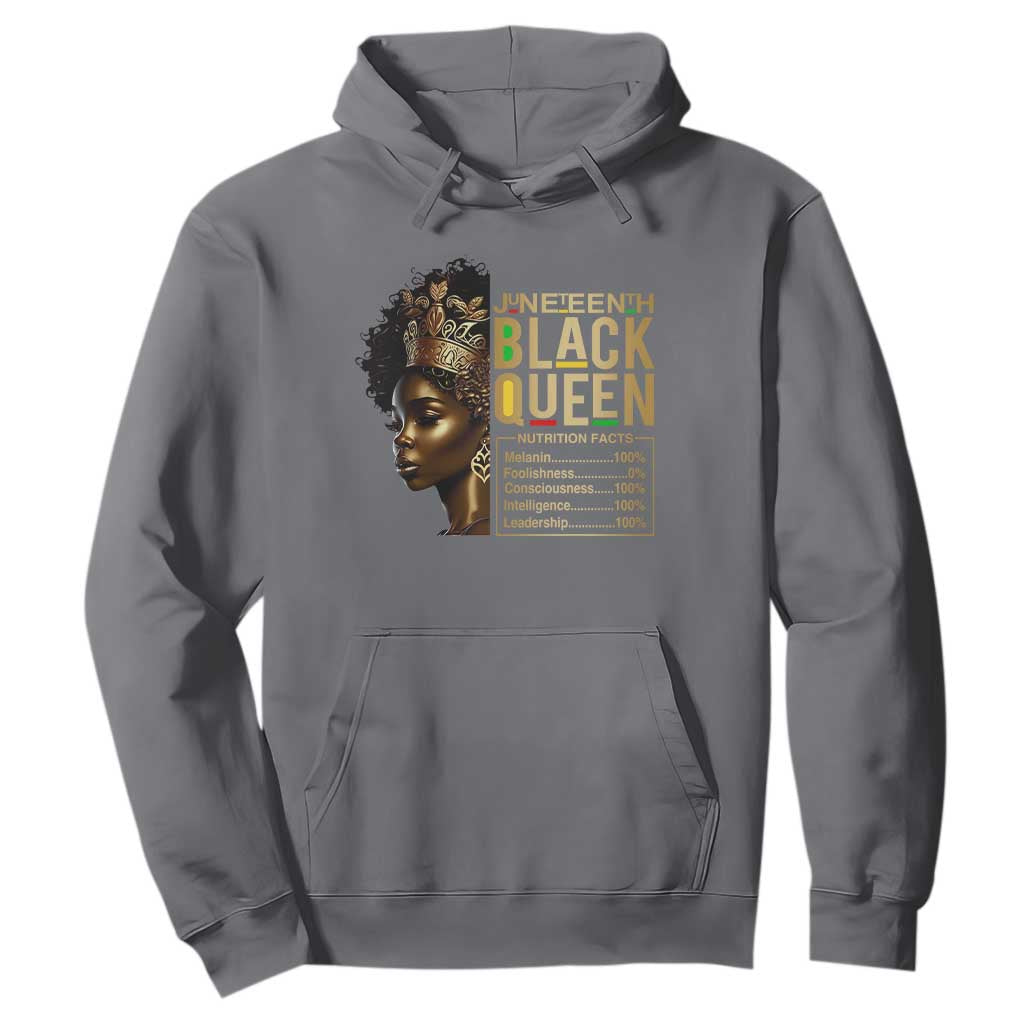Juneteenth Black Queen Nutritional Facts Hoodie Afro Melanin Queen