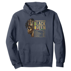 Juneteenth Black Queen Nutritional Facts Hoodie Afro Melanin Queen