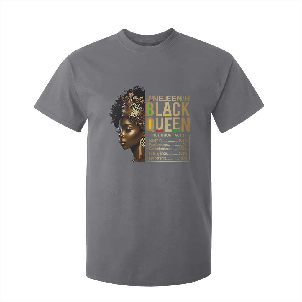 Juneteenth Black Queen Nutritional Facts T Shirt For Kid Afro Melanin Queen