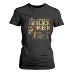 Juneteenth Black Queen Nutritional Facts T Shirt For Women Afro Melanin Queen