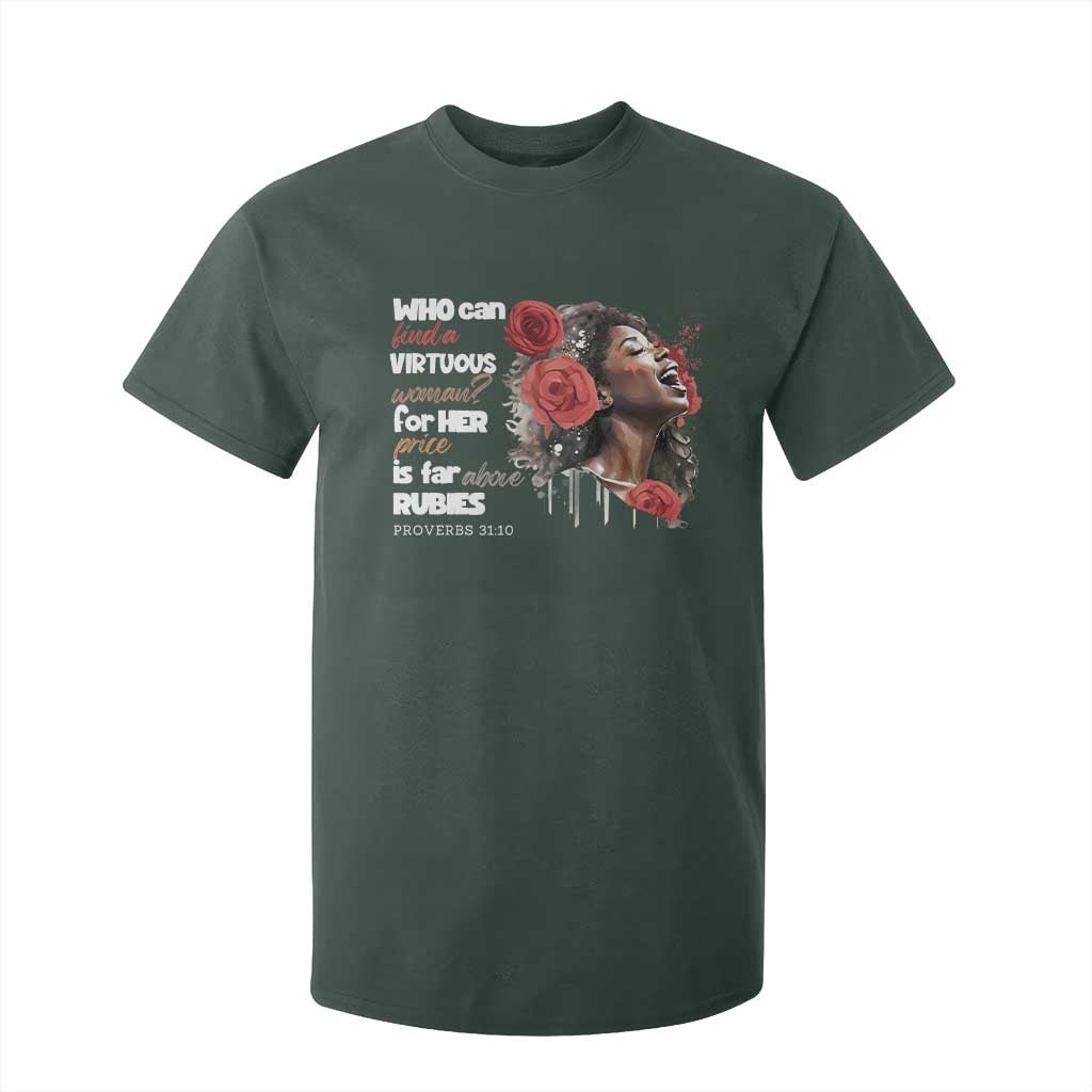 Christian African American T Shirt For Kid Who Can Find A Virtuous Woman