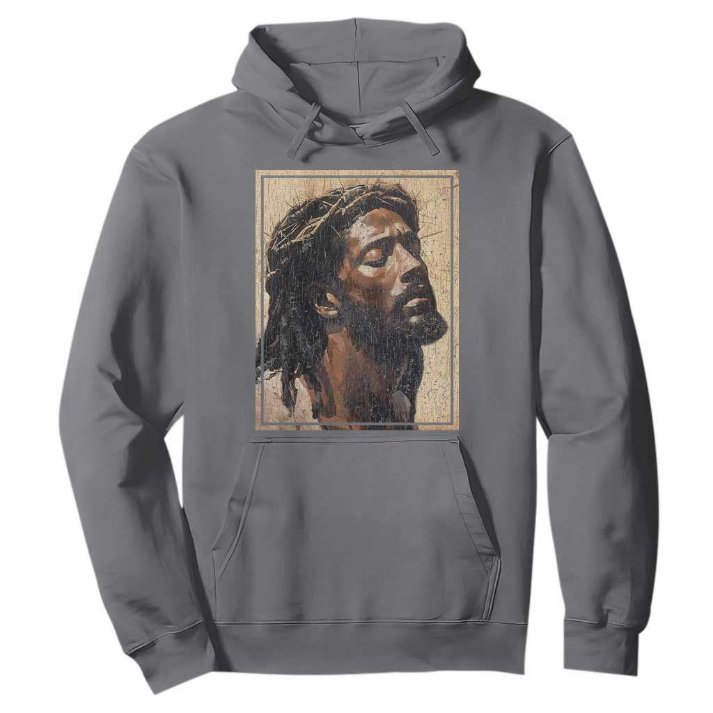 Religious Black Jesus With Crown Of Thorns Hoodie