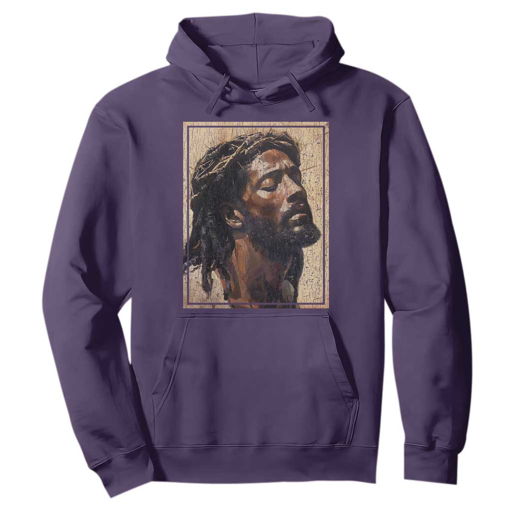 Religious Black Jesus With Crown Of Thorns Hoodie