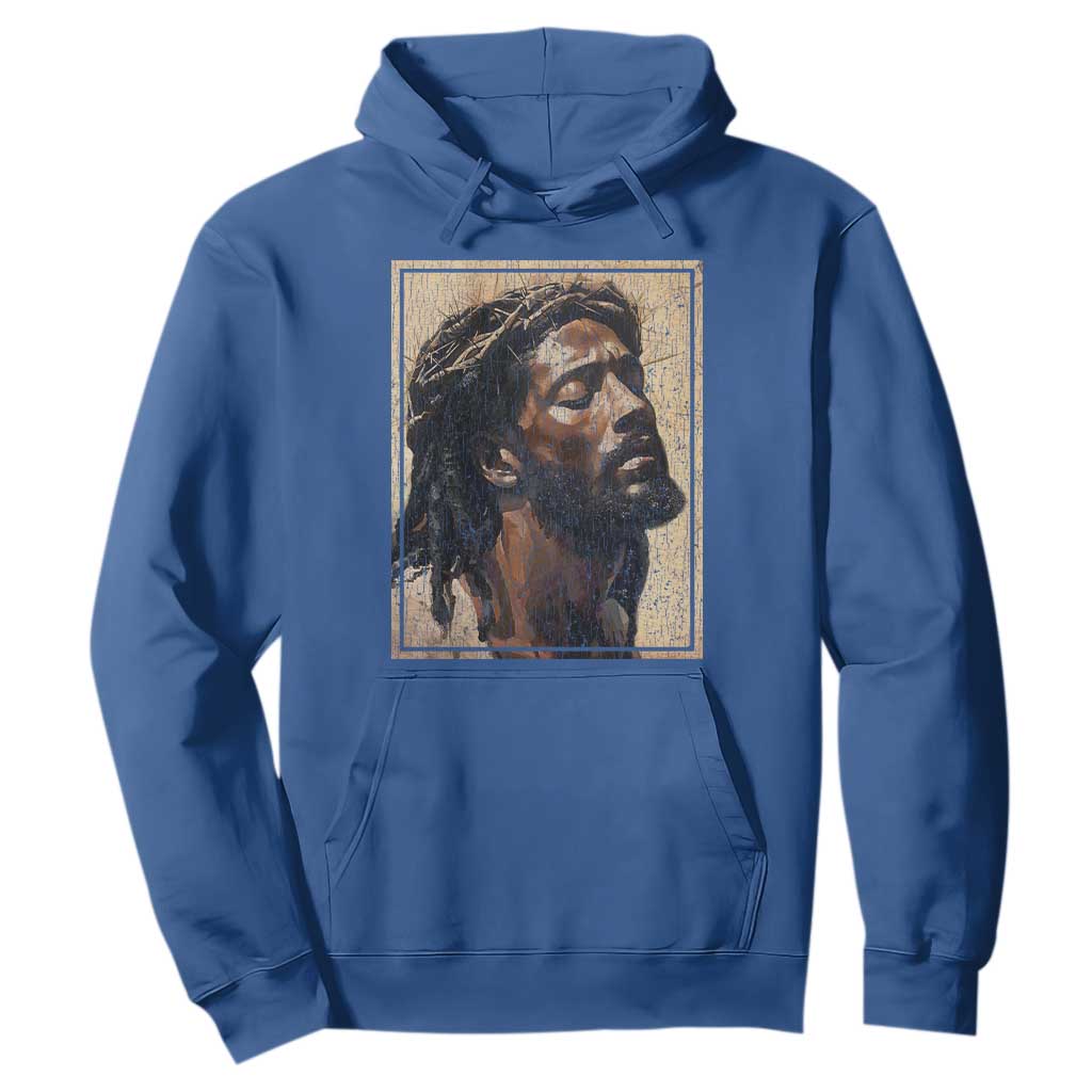 Religious Black Jesus With Crown Of Thorns Hoodie