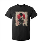 Funny African America Samurai T Shirt For Kid Japanese Art Black Warrior Fighter