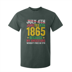 1865 Is Freedom Day Because My Ancestors Weren't Free In 1776 T Shirt For Kid