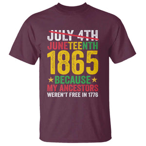 1865 Is Freedom Day Because My Ancestors Weren't Free In 1776 T Shirt