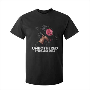 Funny African American T Shirt For Kid Unbothered By Negative Souls Afro Girl