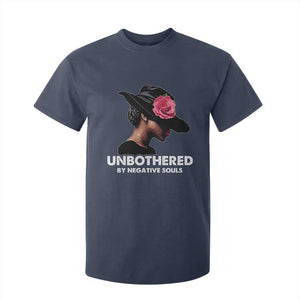 Funny African American T Shirt For Kid Unbothered By Negative Souls Afro Girl