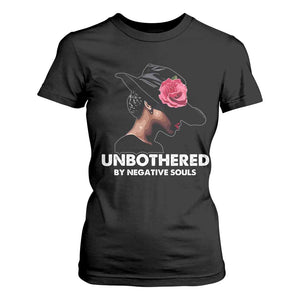 Funny African American T Shirt For Women Unbothered By Negative Souls Afro Girl
