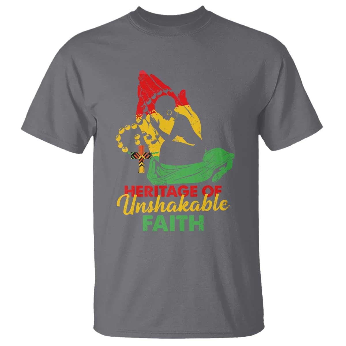 Christian African American T Shirt Heritage Of Unshakable Faith Black History Month