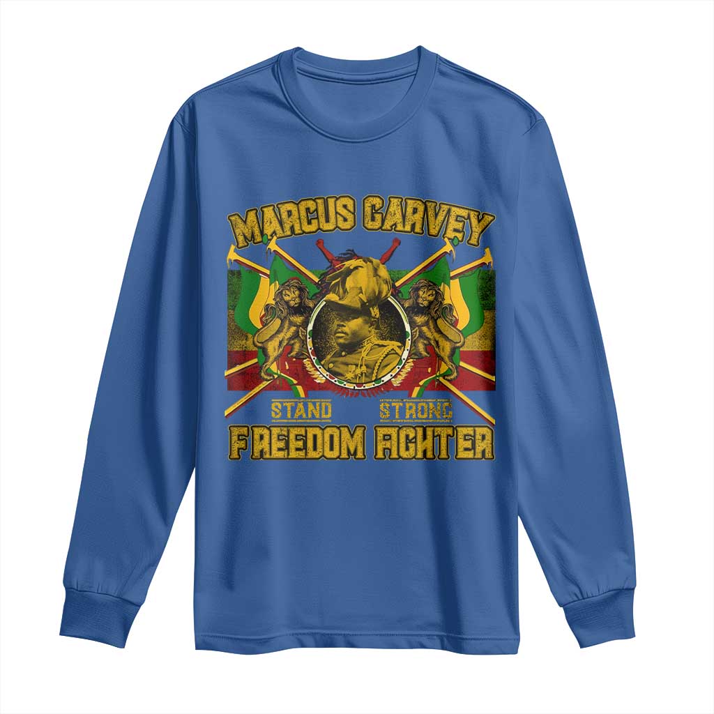 Marcus Garvey Long Sleeve Shirt Stand Strong Freedom Fighter Black History