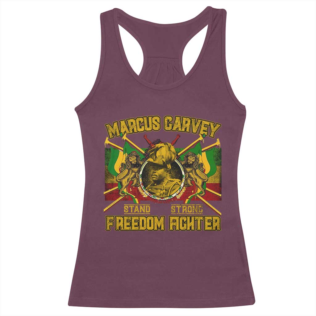 Marcus Garvey Racerback Tank Top Stand Strong Freedom Fighter Black History