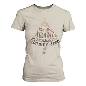 African American Christmas T Shirt For Women Rockin' Around The Melanin Xmas Tree