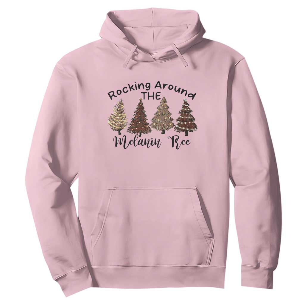 African American Christmas Hoodie Rocking Around The Melanin Xmas Tree