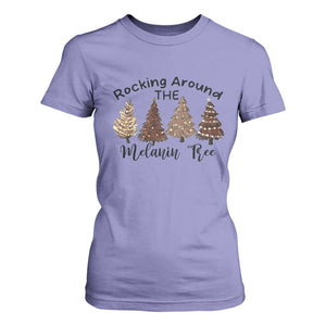 African American Christmas T Shirt For Women Rocking Around The Melanin Xmas Tree