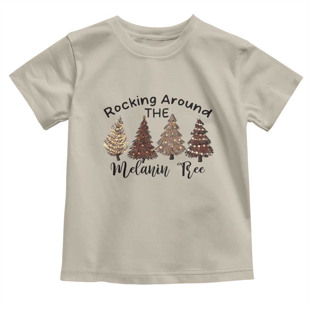African American Christmas Toddler T Shirt Rocking Around The Melanin Xmas Tree