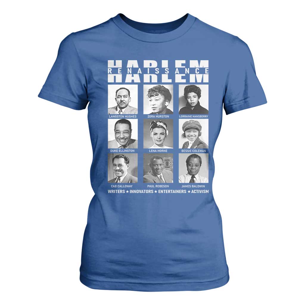 Harlem Renaissance T Shirt For Women Black Writers Innovators Entertainers Activism Black History Month
