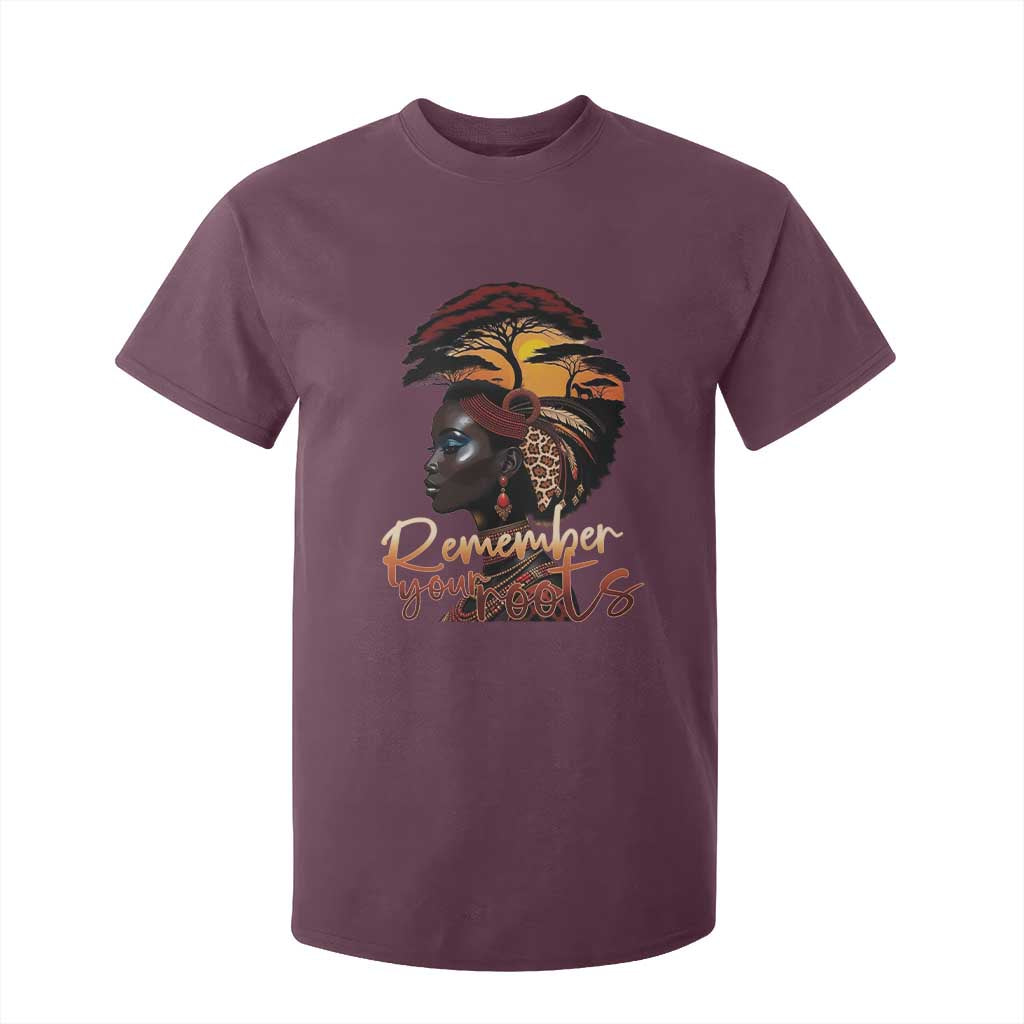 Black History Month T Shirt For Kid Remember Your Roots African Safari Afro Woman