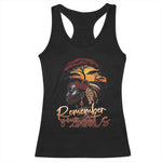 Black History Month Racerback Tank Top Remember Your Roots African Safari Afro Woman