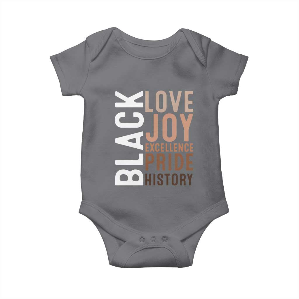 Black Love Joy Excellence Pride History Baby Onesie Proud African American Black History