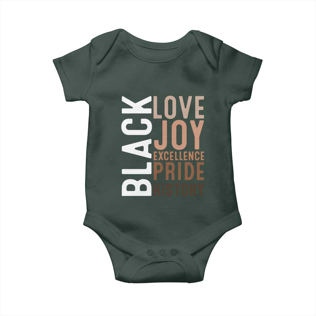 Black Love Joy Excellence Pride History Baby Onesie Proud African American Black History
