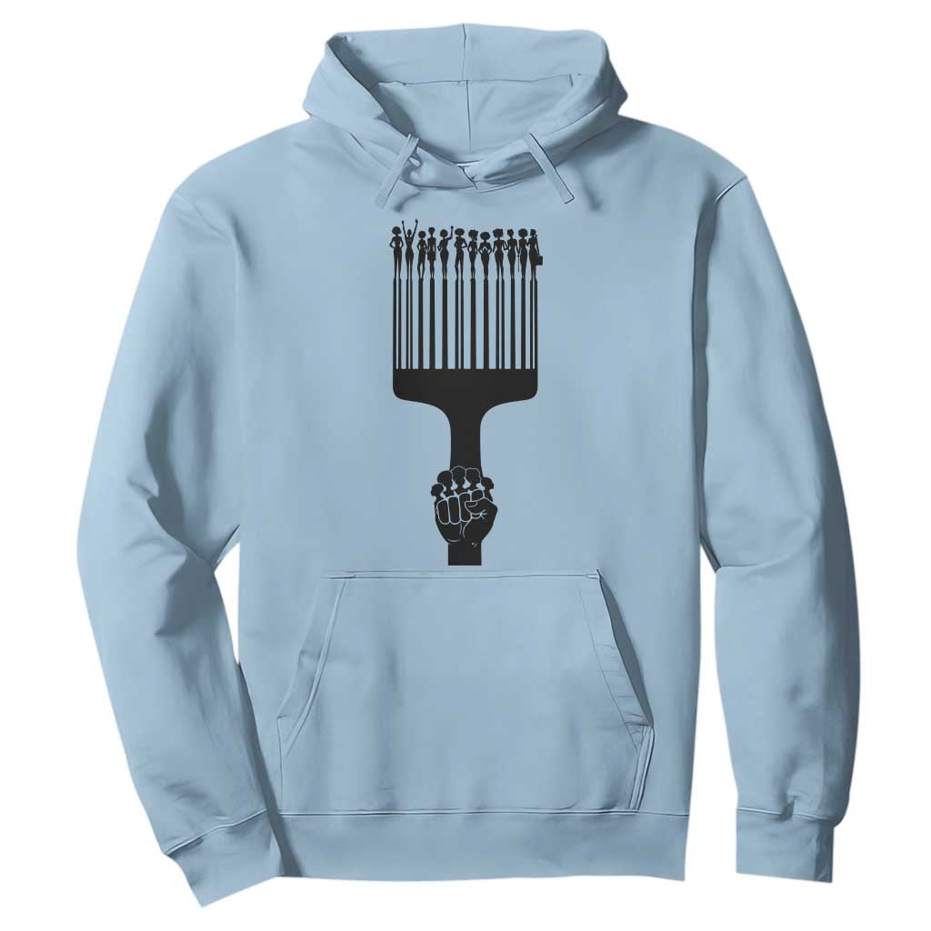 Afro Pick Comb Strong Black Power Fist Hoodie