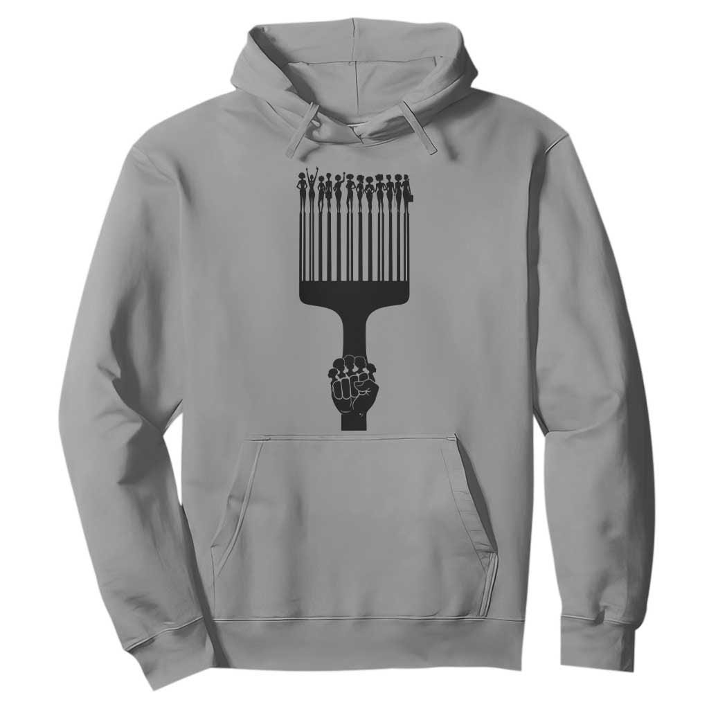 Afro Pick Comb Strong Black Power Fist Hoodie