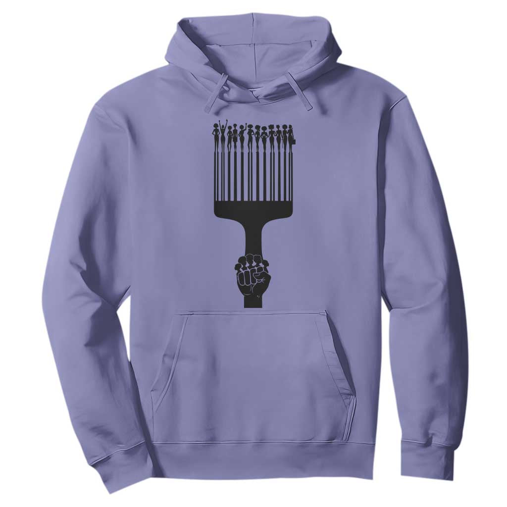 Afro Pick Comb Strong Black Power Fist Hoodie