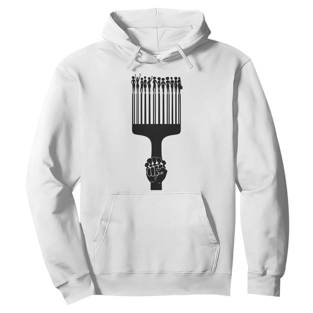 Afro Pick Comb Strong Black Power Fist Hoodie