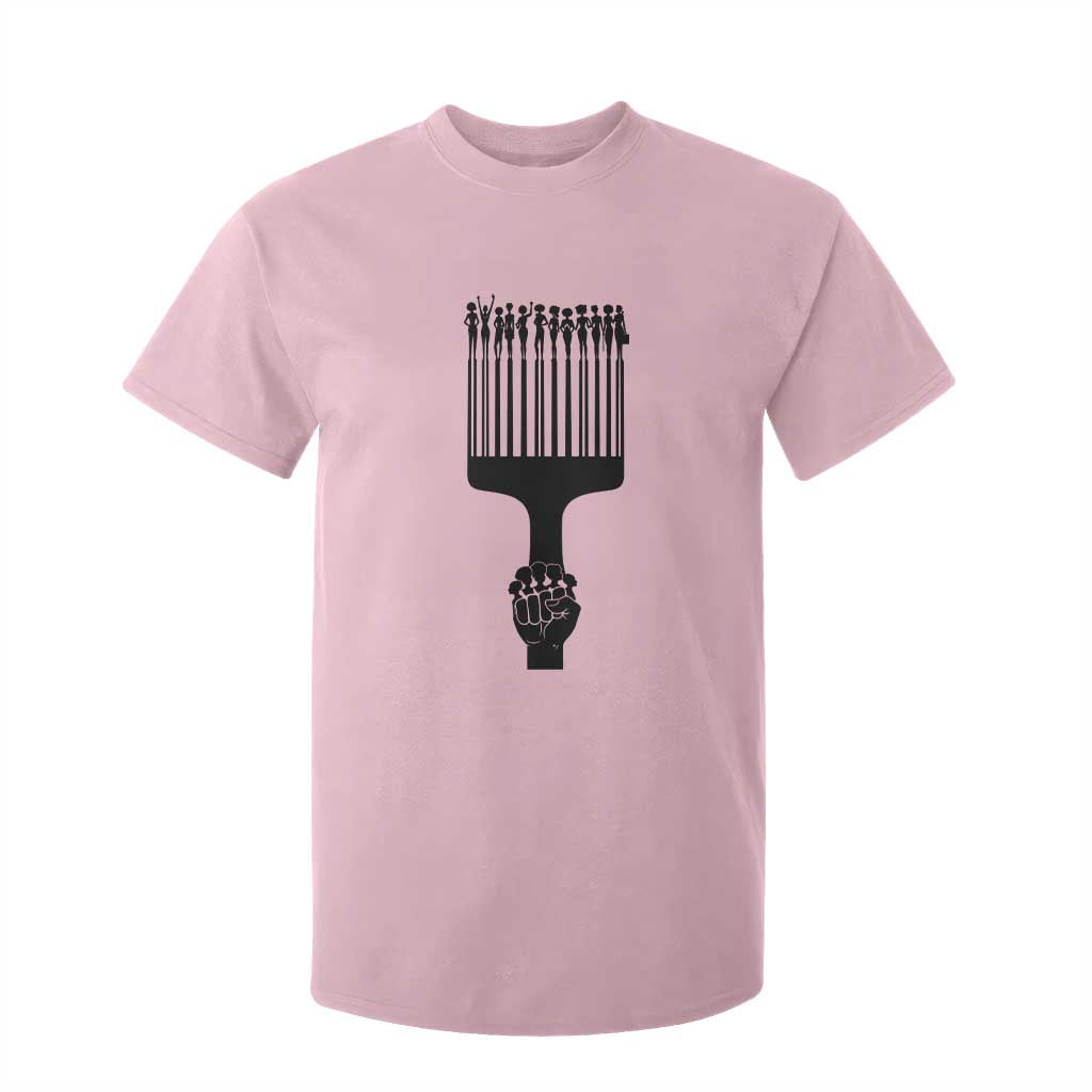 Afro Pick Comb Strong Black Power Fist T Shirt For Kid