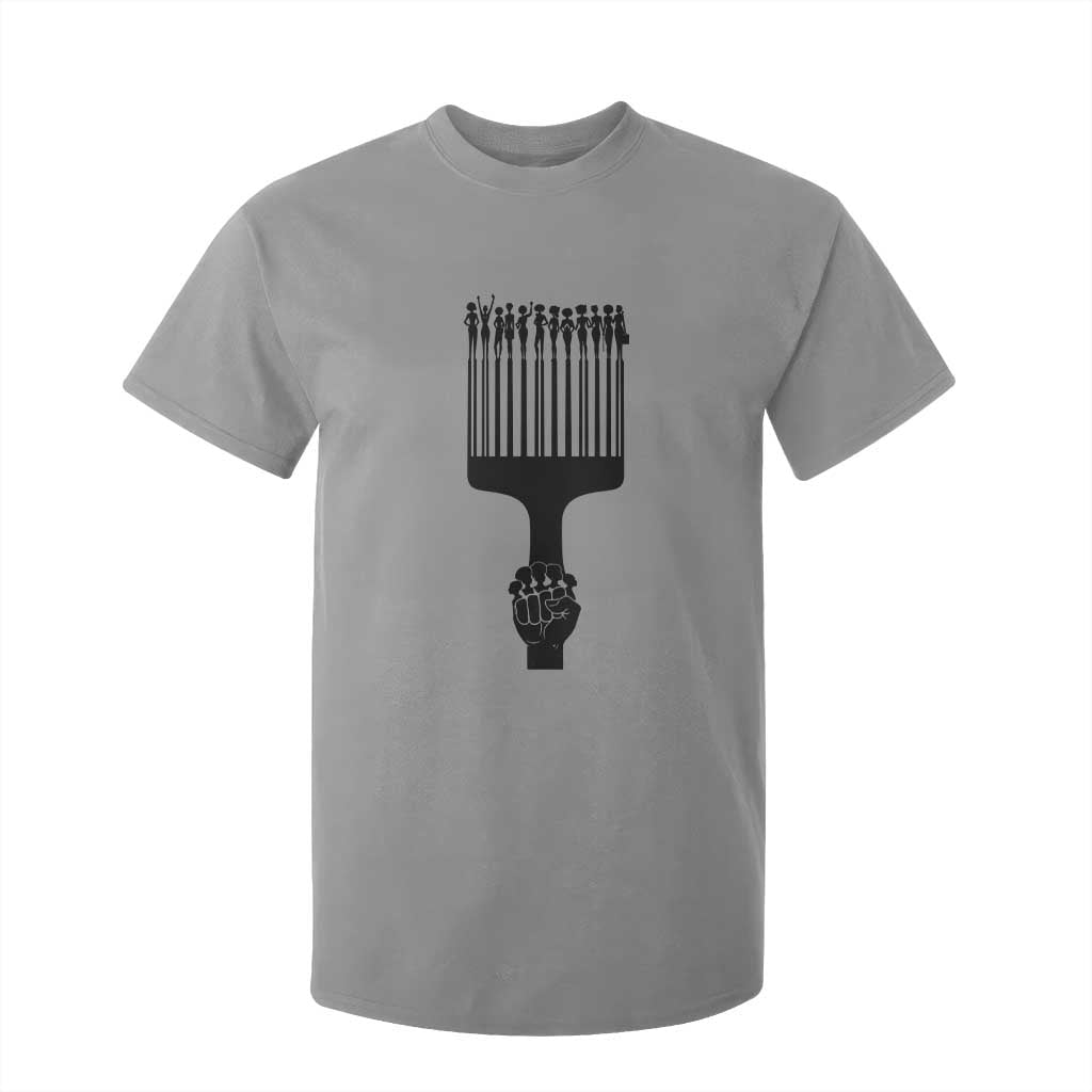 Afro Pick Comb Strong Black Power Fist T Shirt For Kid