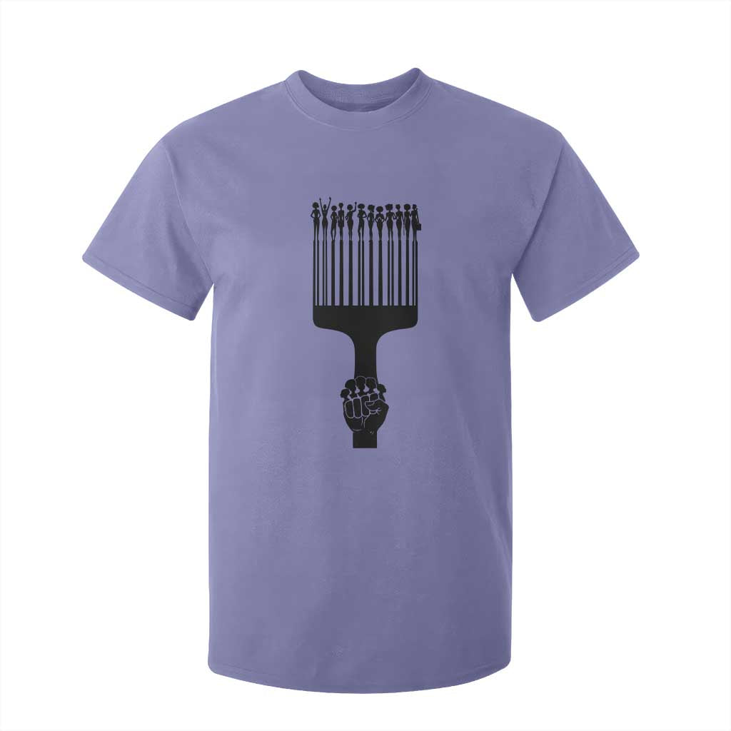 Afro Pick Comb Strong Black Power Fist T Shirt For Kid