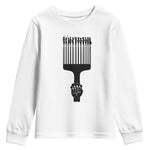Afro Pick Comb Strong Black Power Fist Youth Sweatshirt