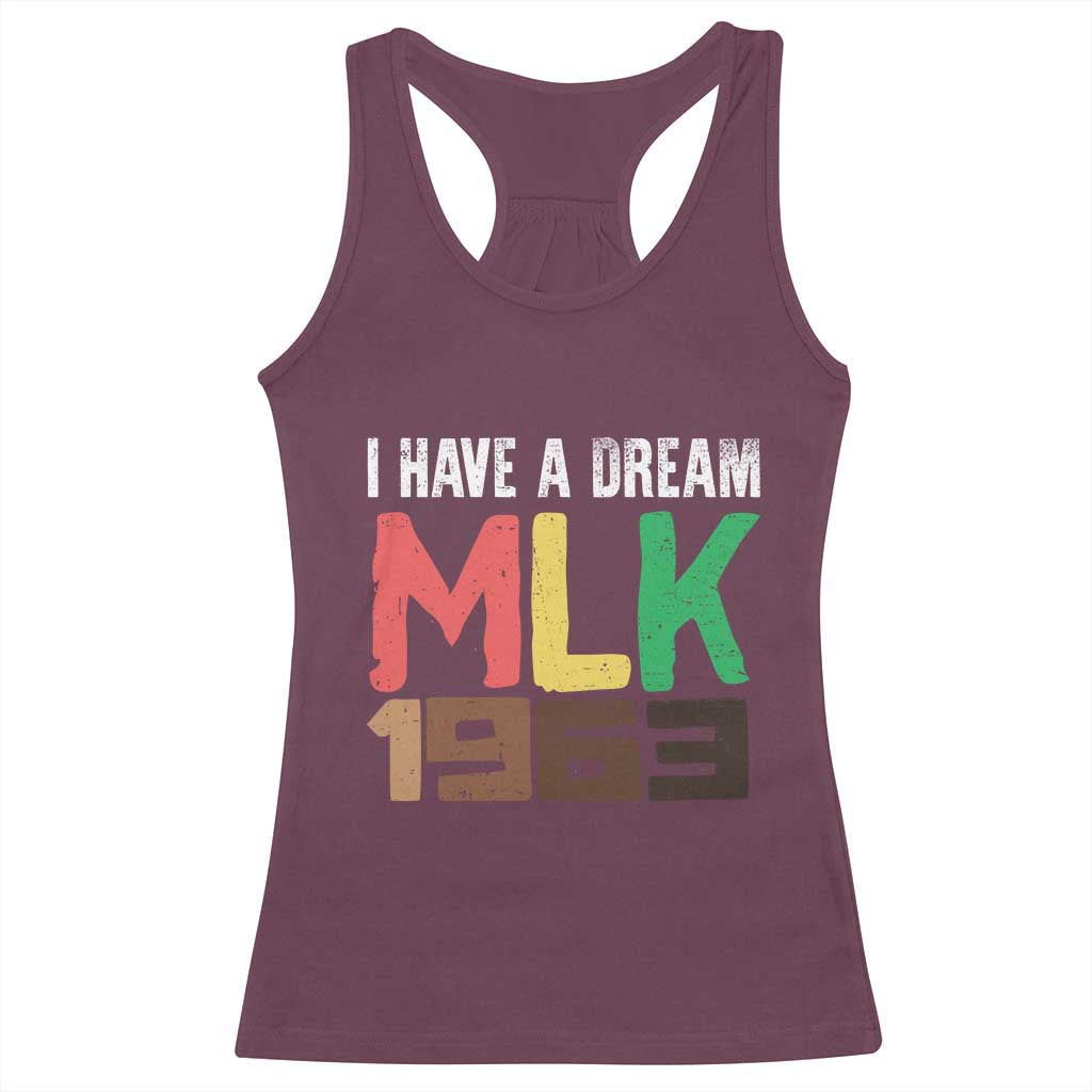 I Have A Dream Martin Luther King Racerback Tank Top MLK Day 1963 Speech Black History Month