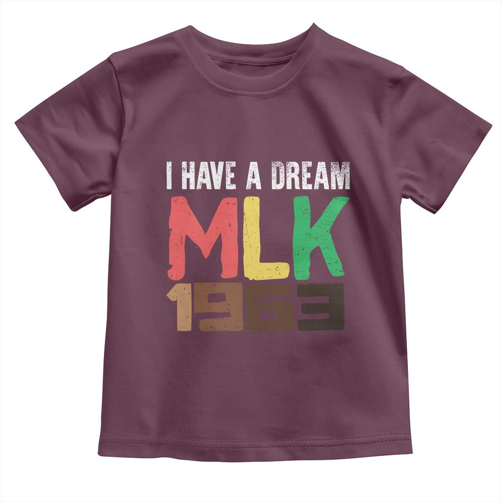 I Have A Dream Martin Luther King Toddler T Shirt MLK Day 1963 Speech Black History Month