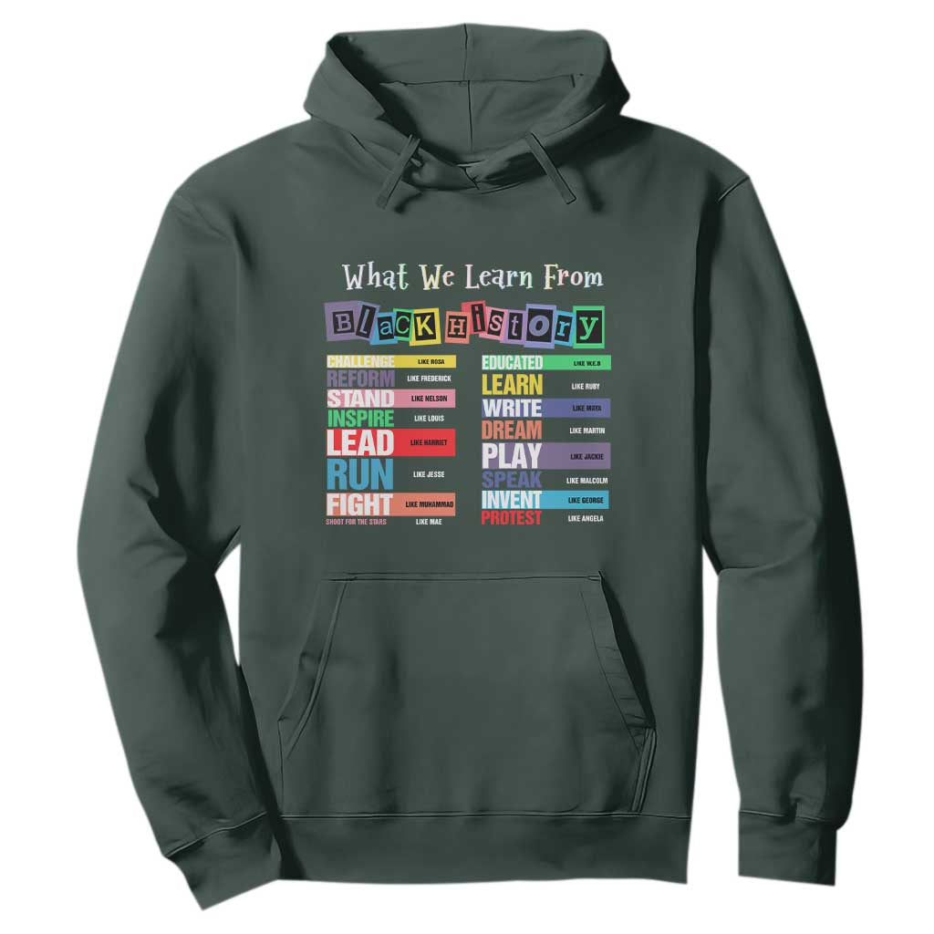 What We Learn From Black History Hoodie Black Leaders African American Pride