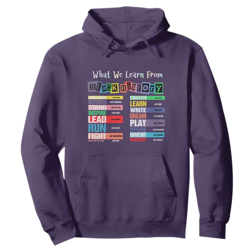 What We Learn From Black History Hoodie Black Leaders African American Pride