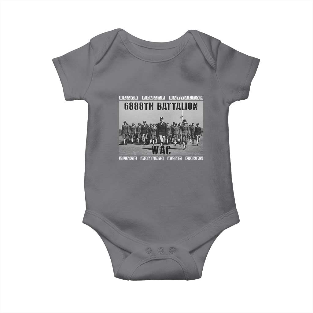 6888th Battalion Baby Onesie Black Female Battalion WAC Women's Army Corps Black History