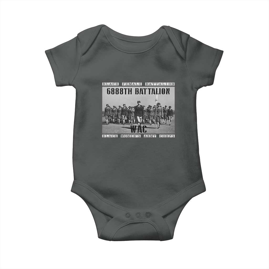 6888th Battalion Baby Onesie Black Female Battalion WAC Women's Army Corps Black History