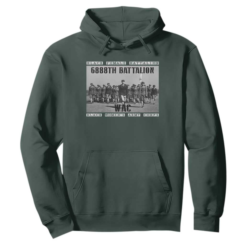 6888th Battalion Hoodie Black Female Battalion WAC Women's Army Corps Black History