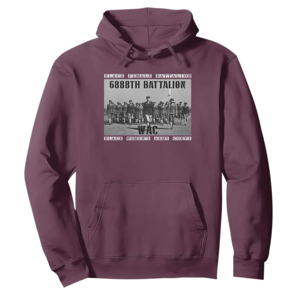 6888th Battalion Hoodie Black Female Battalion WAC Women's Army Corps Black History