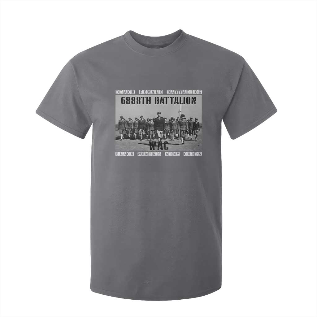 6888th Battalion T Shirt For Kid Black Female Battalion WAC Women's Army Corps Black History