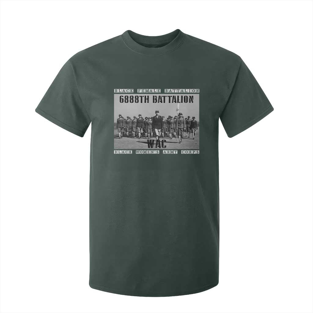 6888th Battalion T Shirt For Kid Black Female Battalion WAC Women's Army Corps Black History