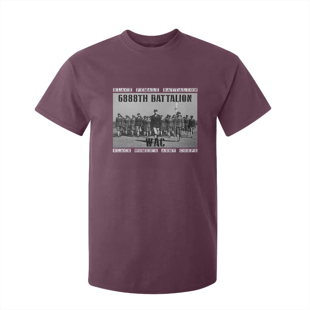 6888th Battalion T Shirt For Kid Black Female Battalion WAC Women's Army Corps Black History