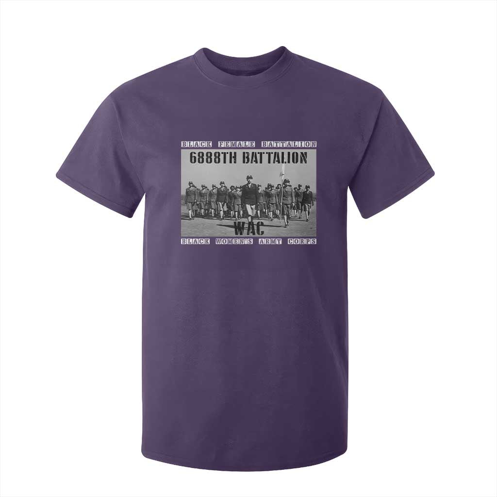 6888th Battalion T Shirt For Kid Black Female Battalion WAC Women's Army Corps Black History