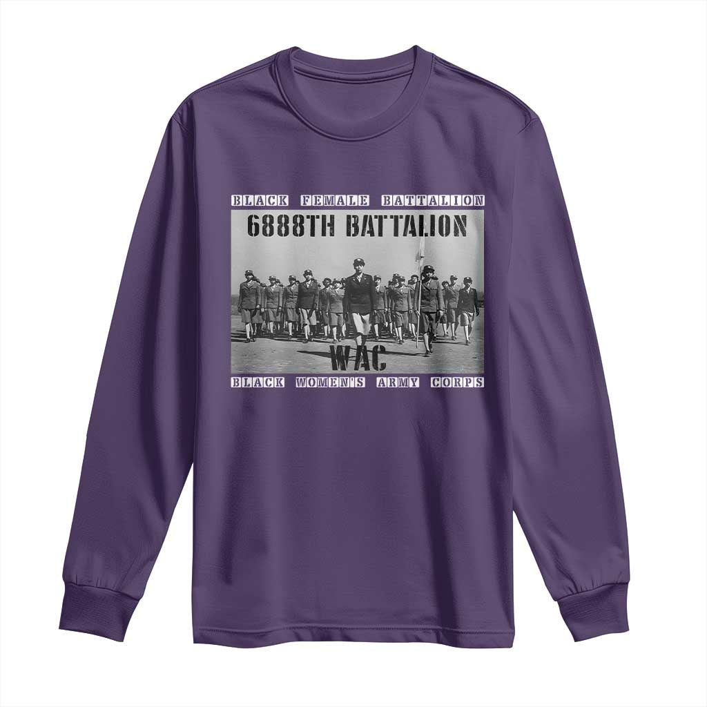 6888th Battalion Long Sleeve Shirt Black Female Battalion WAC Women's Army Corps Black History