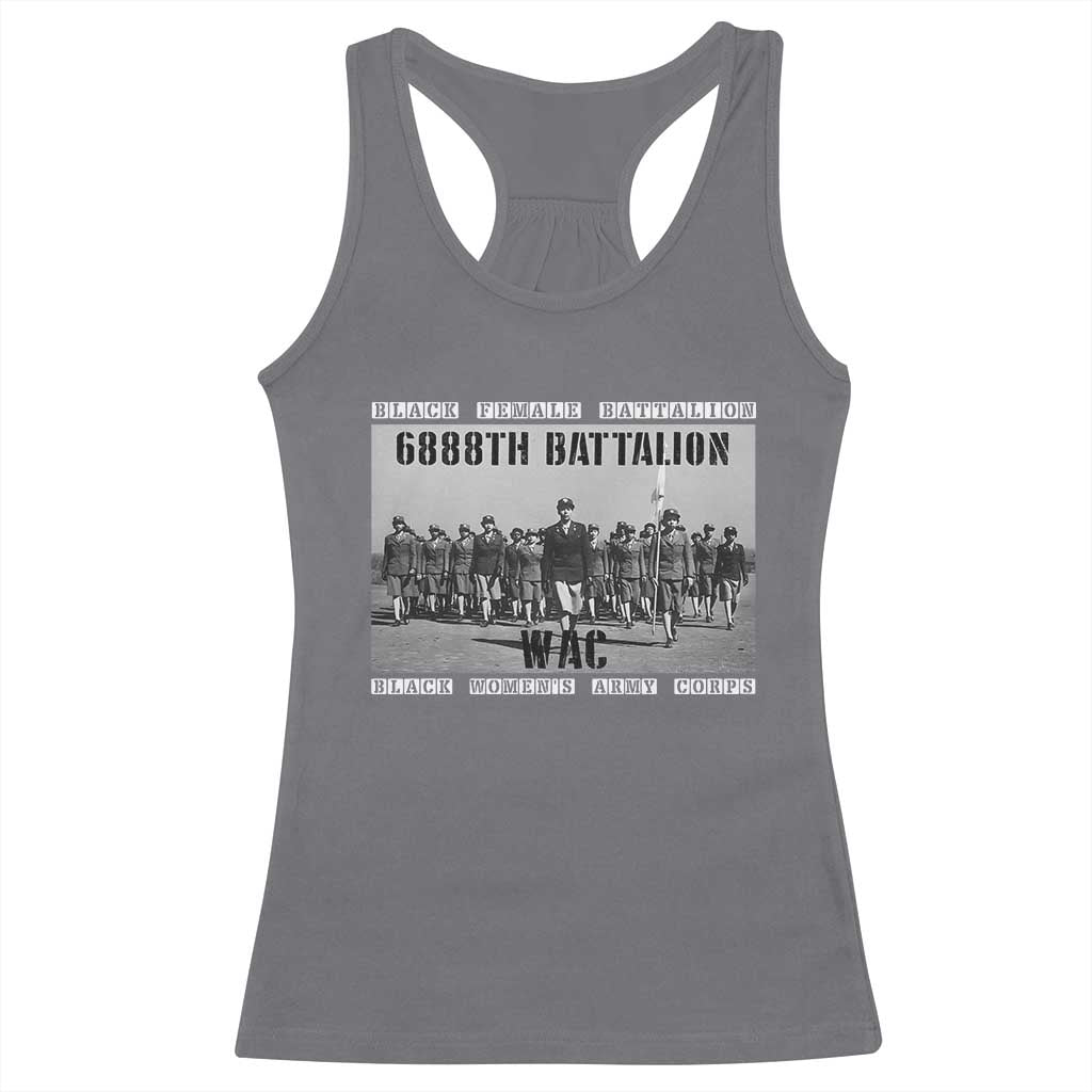 6888th Battalion Racerback Tank Top Black Female Battalion WAC Women's Army Corps Black History