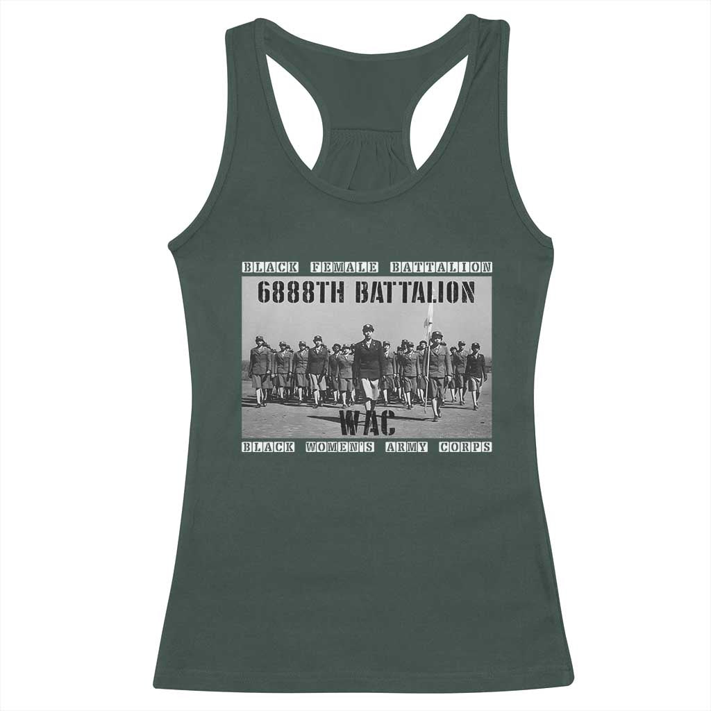 6888th Battalion Racerback Tank Top Black Female Battalion WAC Women's Army Corps Black History